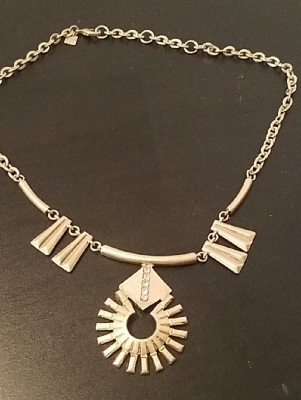 Banana Republic Women’s Gold-Tone Statement Necklace with Sunburst Pendant